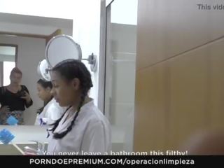 Operacion limpieza - colombien soubrette séduit et baisée dur par employer