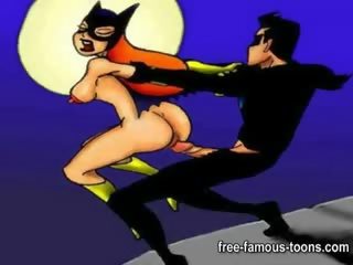 Batman avec catwoman et batgirl orgies